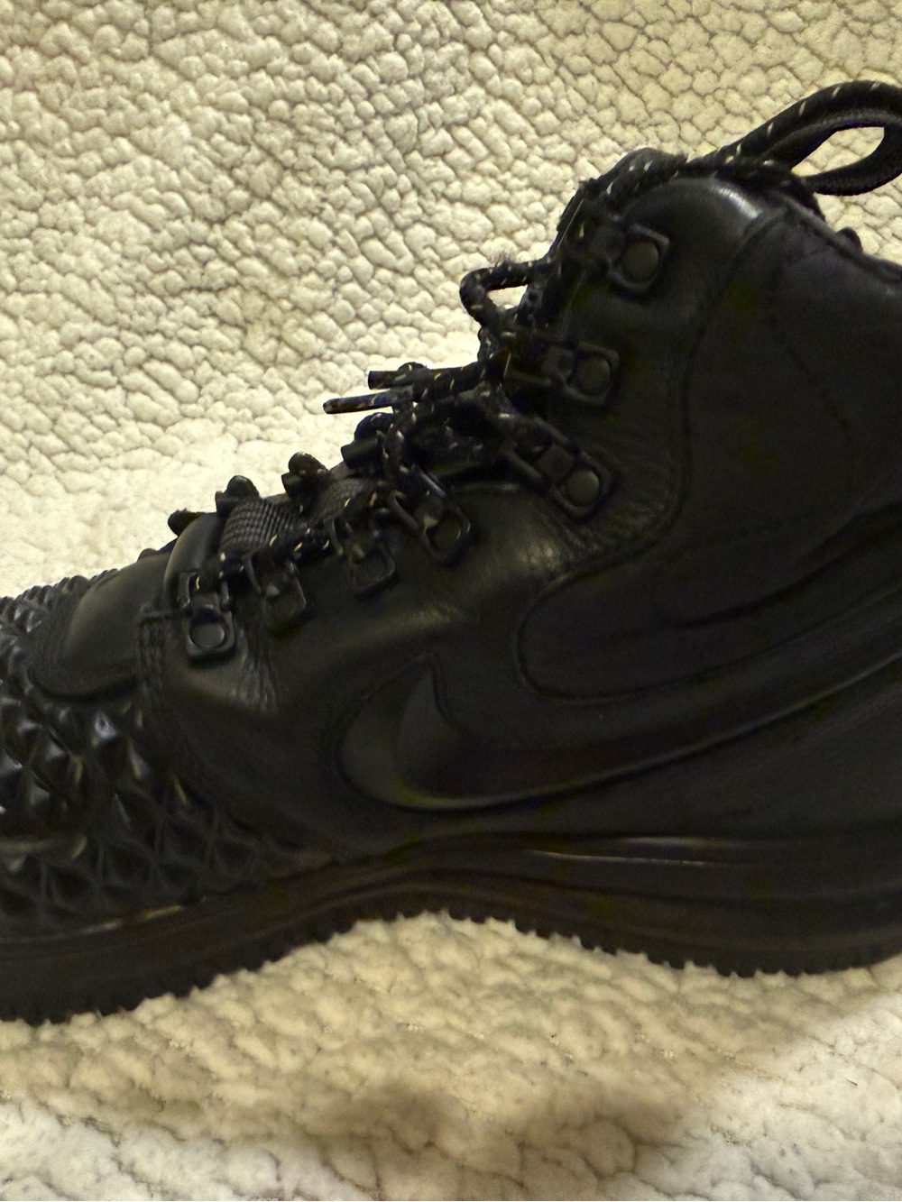 Nike Lunar Force 1 Men's SIZE:
10 Sneakers Duckboot Black
Waterproof AF1 Boots - Picture 7 of 15